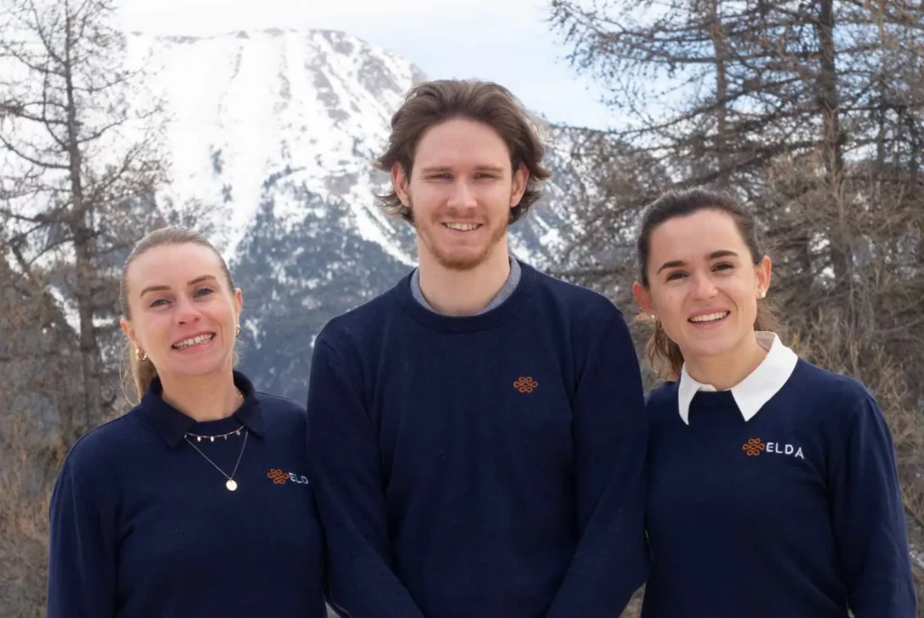 Les Co-fondateurs d'ELDA TECHNOLOGY : Charlotte BRENAC, Nicolas GUIBAL, Julie AUBERT